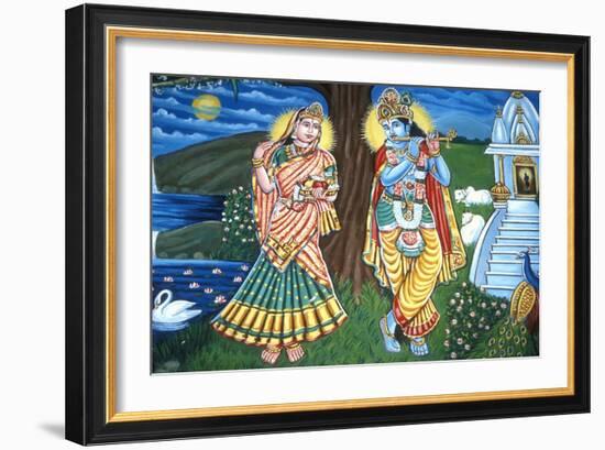 Radha and Krishna-null-Framed Giclee Print