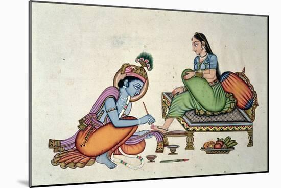 Radha and Krishna-Indian School-Mounted Giclee Print