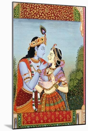 Radha and Krishna-null-Mounted Giclee Print