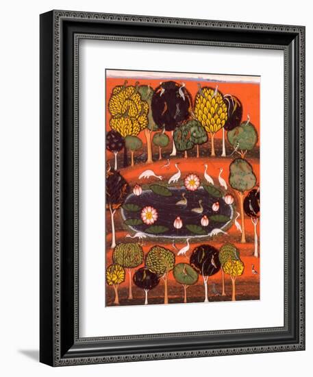 Radha and the Cat, India-null-Framed Giclee Print