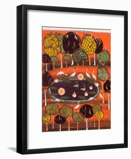 Radha and the Cat, India-null-Framed Giclee Print