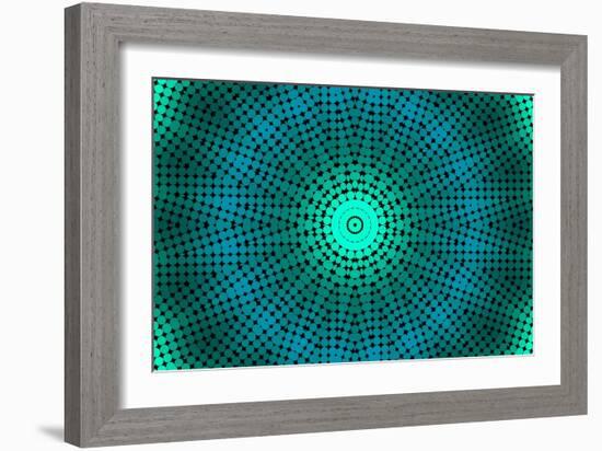 Radial Dotted Pattern-Dink101-Framed Art Print