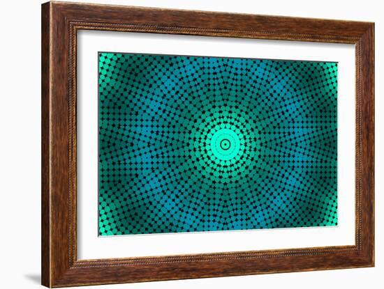 Radial Dotted Pattern-Dink101-Framed Art Print