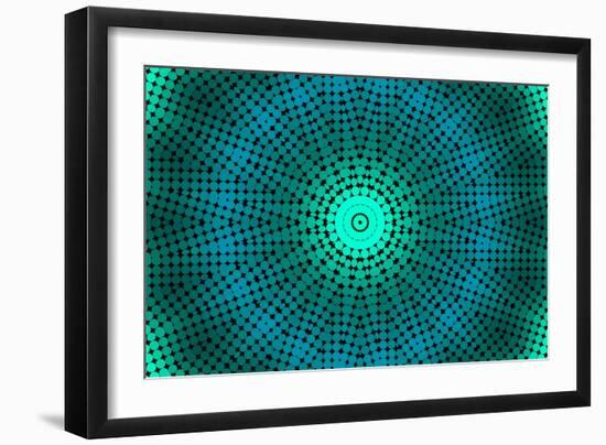 Radial Dotted Pattern-Dink101-Framed Art Print