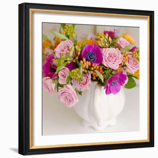 Radiant Bouquet Square-Sarah Gardner-Framed Photographic Print