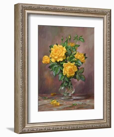 Radiant Yellow Roses-Albert Williams-Framed Giclee Print