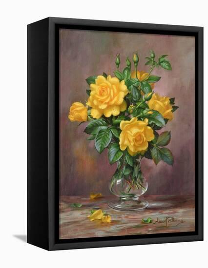 Radiant Yellow Roses-Albert Williams-Framed Premier Image Canvas