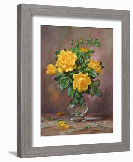 Radiant Yellow Roses-Albert Williams-Framed Giclee Print