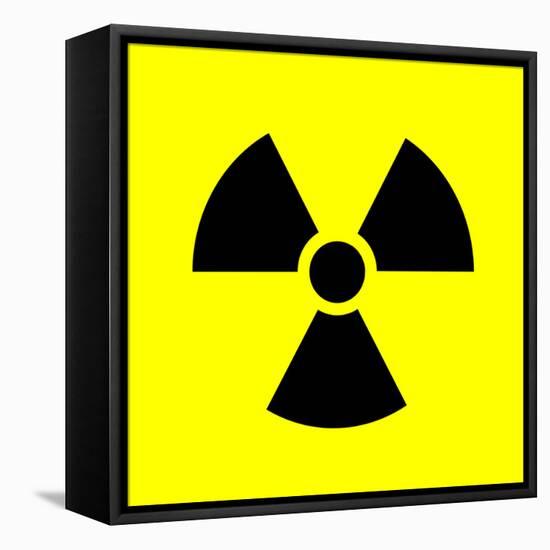 Radiation Warning Sign-Science Photo Library-Framed Premier Image Canvas