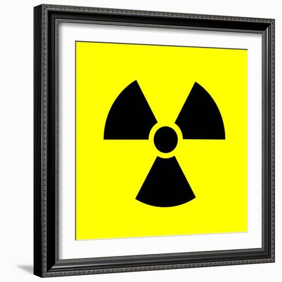 Radiation Warning Sign-Science Photo Library-Framed Premium Photographic Print