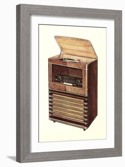 Radio and Record Player-null-Framed Premium Giclee Print