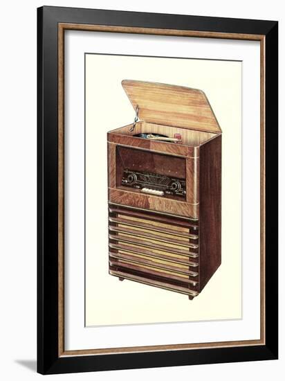 Radio and Record Player-null-Framed Art Print