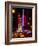 Radio City Music Hall and Yellow Cab by Night, Manhattan, Times Square, New York City, US, USA-Philippe Hugonnard-Framed Photographic Print