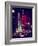 Radio City Music Hall and Yellow Cab by Night, Manhattan, Times Square, NYC, Old Vintage Colors-Philippe Hugonnard-Framed Photographic Print