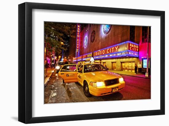 Radio City Music Hall by Night, New York City, New York, USA-null-Framed Art Print