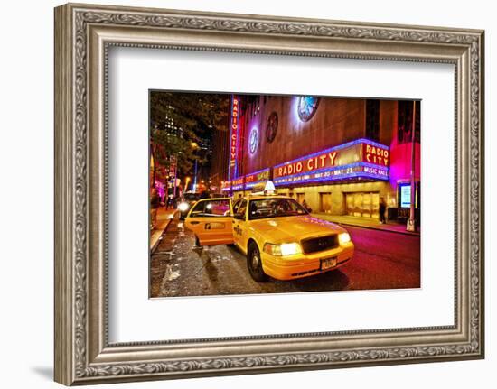 Radio City Music Hall by Night, New York City, New York, USA-null-Framed Art Print