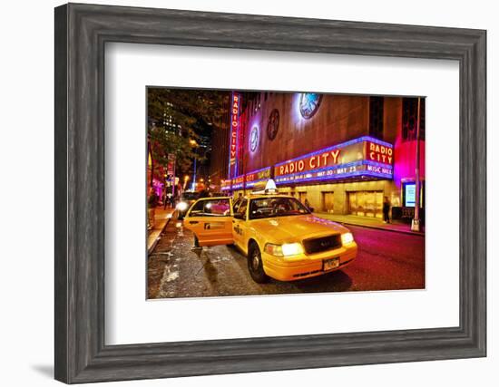 Radio City Music Hall by Night, New York City, New York, USA-null-Framed Art Print