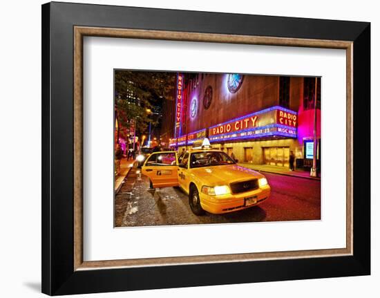 Radio City Music Hall by Night, New York City, New York, USA-null-Framed Art Print