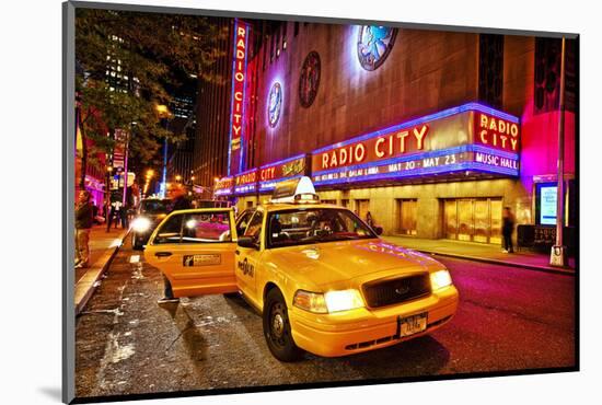 Radio City Music Hall by Night, New York City, New York, USA-null-Mounted Art Print