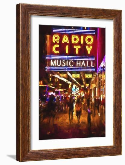 Radio City Music Hall by night-Philippe Hugonnard-Framed Giclee Print