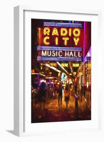 Radio City Music Hall by night-Philippe Hugonnard-Framed Giclee Print