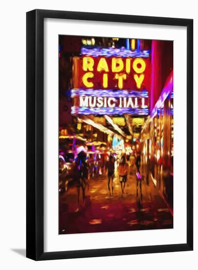 Radio City Music Hall II - In the Style of Oil Painting-Philippe Hugonnard-Framed Giclee Print