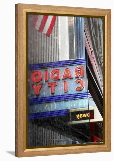 Radio City Music Hall Reflection-null-Framed Stretched Canvas