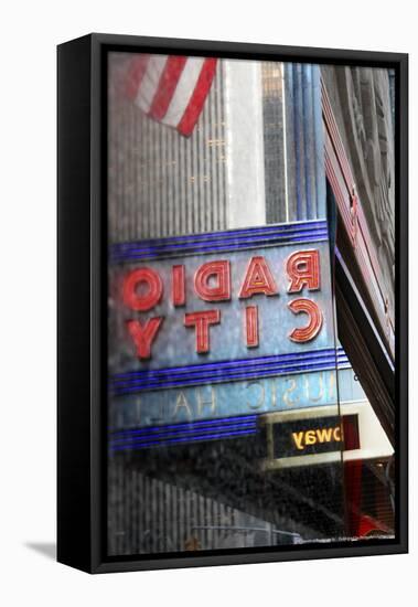 Radio City Music Hall Reflection-null-Framed Stretched Canvas