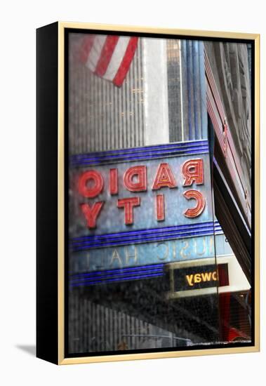 Radio City Music Hall Reflection-null-Framed Stretched Canvas