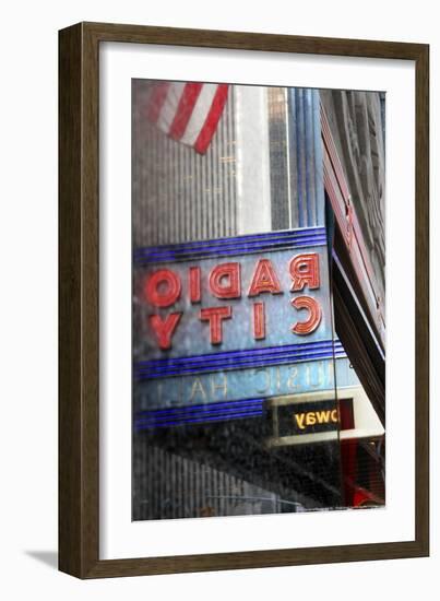 Radio City Music Hall Reflection-null-Framed Photo