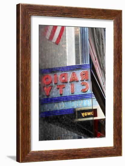 Radio City Music Hall Reflection-null-Framed Photo