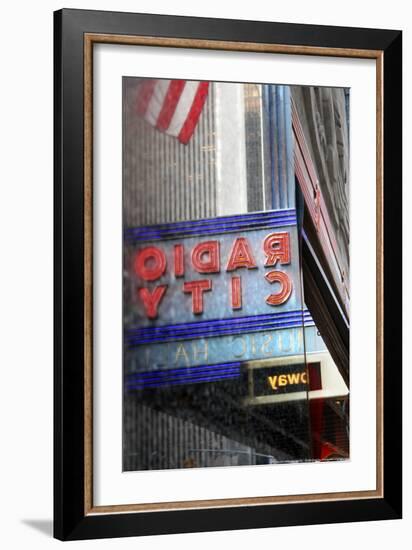 Radio City Music Hall Reflection-null-Framed Photo