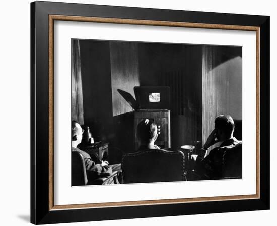 Radio Corporation of America Executives Watching Brand New Invention Called Television-Carl Mydans-Framed Photographic Print