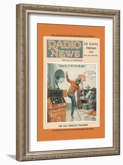 Radio News: Crack It with Music!-null-Framed Art Print