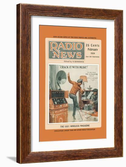 Radio News: Crack It with Music!-null-Framed Art Print