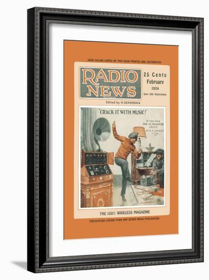 Radio News: Crack It with Music!-null-Framed Art Print