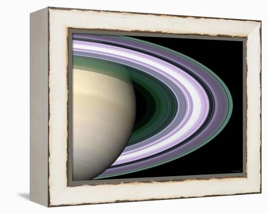 Radio Occultation: Unraveling Saturn's Rings-Stocktrek Images-Framed Premier Image Canvas