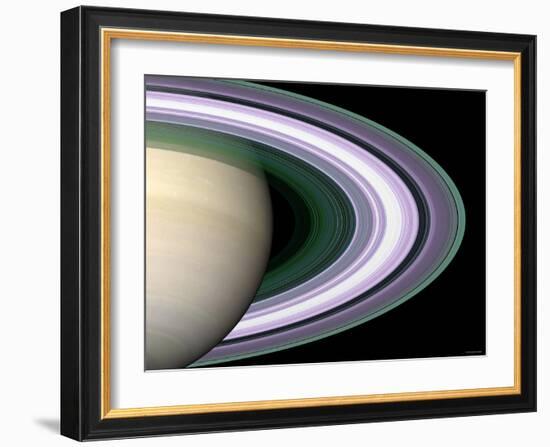 Radio Occultation: Unraveling Saturn's Rings-Stocktrek Images-Framed Photographic Print