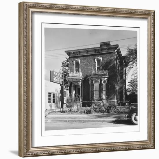 Radio Station Wkyb, Housed in a Victorian Brick Building and Owned by Edwin J. Paxton and Son Edwin-Walker Evans-Framed Photographic Print