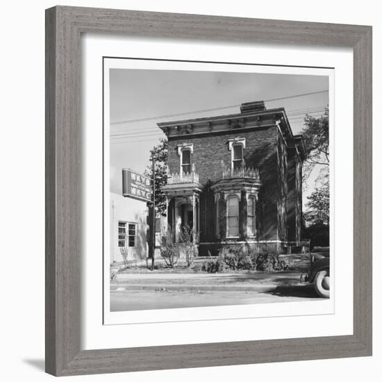 Radio Station Wkyb, Housed in a Victorian Brick Building and Owned by Edwin J. Paxton and Son Edwin-Walker Evans-Framed Photographic Print