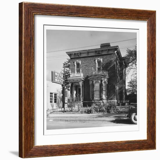 Radio Station Wkyb, Housed in a Victorian Brick Building and Owned by Edwin J. Paxton and Son Edwin-Walker Evans-Framed Photographic Print