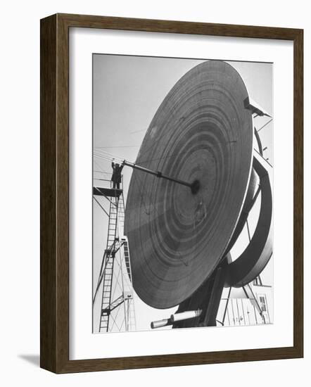 Radio Telescope Antennae Sitting at Naval Research Lab-Fritz Goro-Framed Photographic Print