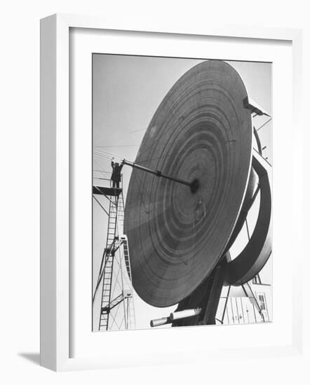 Radio Telescope Antennae Sitting at Naval Research Lab-Fritz Goro-Framed Photographic Print