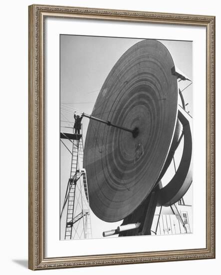 Radio Telescope Antennae Sitting at Naval Research Lab-Fritz Goro-Framed Photographic Print