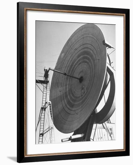 Radio Telescope Antennae Sitting at Naval Research Lab-Fritz Goro-Framed Photographic Print