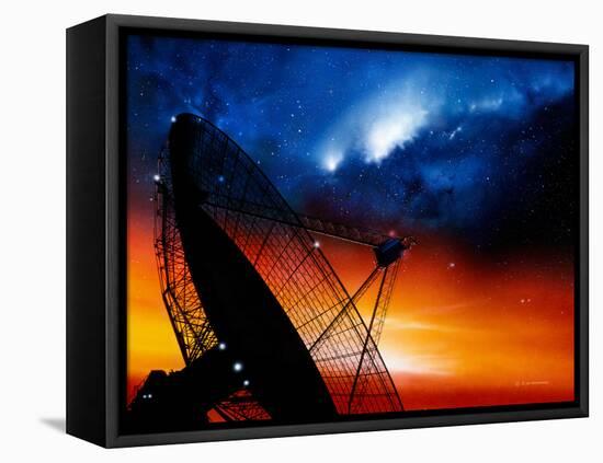 Radio Telescope-Detlev Van Ravenswaay-Framed Premier Image Canvas