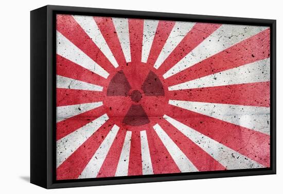 Radioactive Old Japan Flag-Thomaspajot-Framed Stretched Canvas