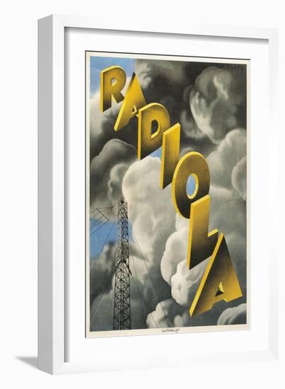 Radiola, Clouds and Tower Poster-null-Framed Giclee Print