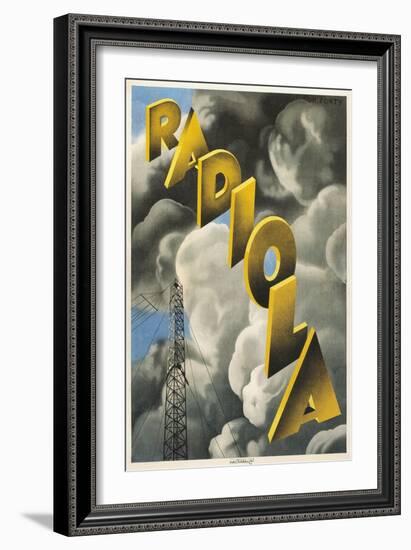 Radiola, Clouds and Tower Poster-null-Framed Giclee Print