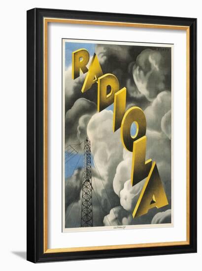 Radiola, Clouds and Tower Poster-null-Framed Giclee Print